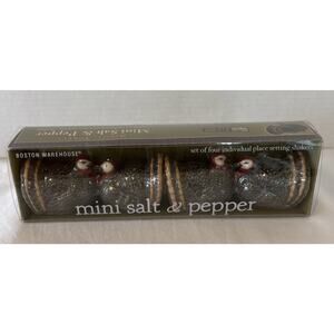 Warren Kimble (4) Harvest Turkey Mini Salt & Pepper Shakers Boston Warehouse New